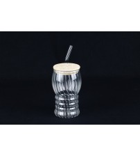 213 GC Скляна чашка з соломинкою